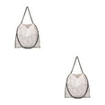 thumbnail image 2 of Enqiretly Stylish And Practical Handbag For Every Occasion PU Classic And Timeless Versatile Chain Shoulder Ba white 2Set, 2 of 6