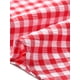 thumbnail image 5 of Vestido sin mangas de cuadros Gingham para mujer Inspire Chic, vestido midi fluido con fruncidos y diseño vintage en rojo, talla L, 5 of 6