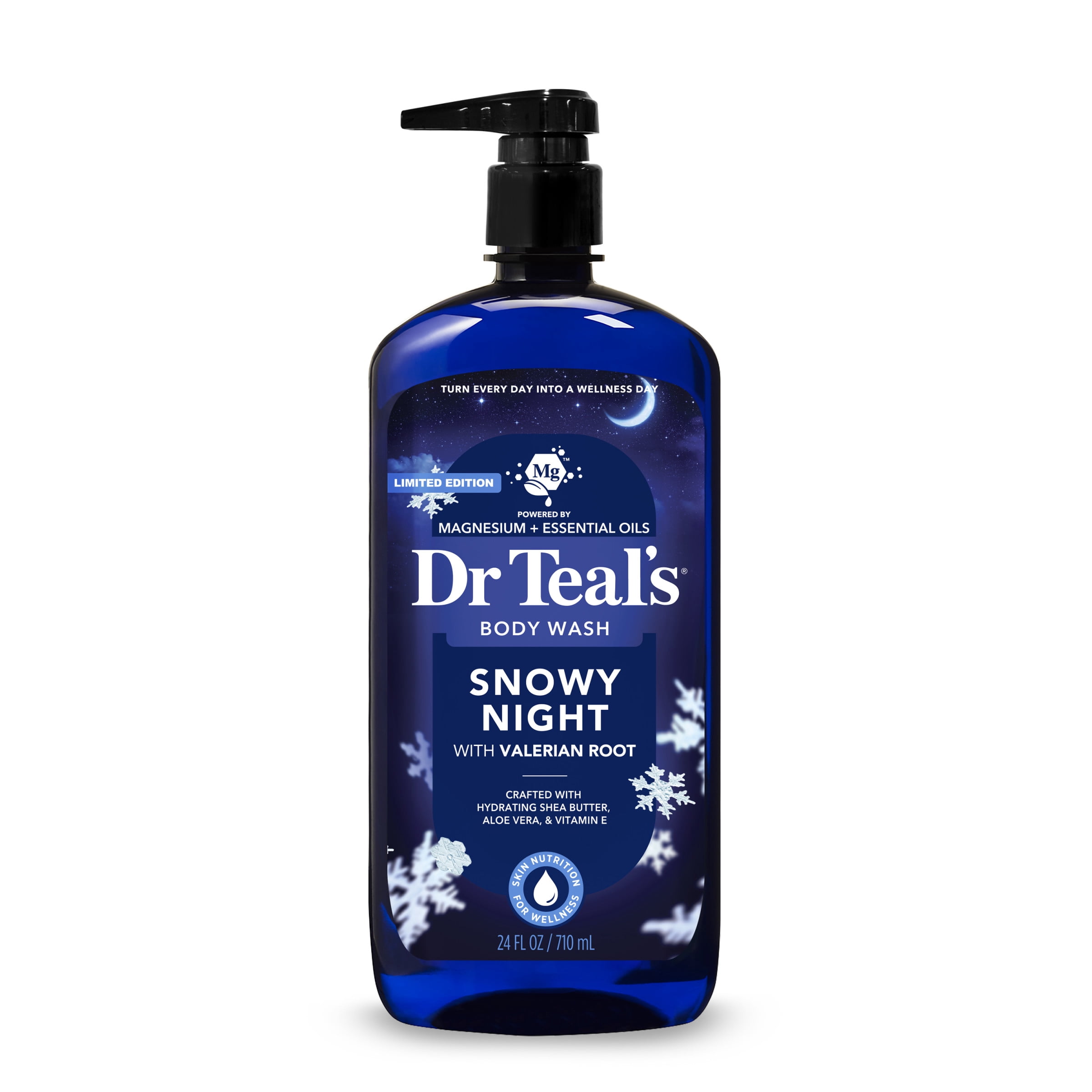 Dr Teal's Snowy Night Body Wash with Pure Epsom Salt, 24 fl oz