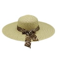 thumbnail image 2 of Summer Beach Sun Hat AURORADY Woven Hat Beach Fashion Hat Travel Hat, Beige One Size Sun Hats, 2 of 4