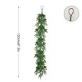 thumbnail image 3 of Fnochy 47.2 in Snow Flocked Norfolk Pine Garlands, Real Touch Winter Pine Garland, Green Artificial Greenery Garland for Table, Mantle, Wall, Indoor, Outdoor Christmas Decorations, 3 of 5