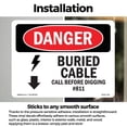 thumbnail image 3 of Buried Cable Call Before Digging #811 OSHA Danger Vinyl Decal Label 7 Inch x 5 Inch - 10 Pack, 3 of 6