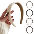 thumbnail image 2 of Gsakboxl Headbands Women Solid Color Wide Brim Hair Hoop Minimalist Simple Wide Headband Versatile Comfortable Hair Accessory Make up Casual Outfits, 2 of 5