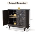 thumbnail image 3 of Wirrytor Antique Black Storage Cabinet with 2 Doors, Vintage Small Sideboard for Living Room, Home Office Furniture with Embossed Patterns and High Feet for Easy Cleaning, 3 of 8