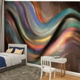 thumbnail image 2 of Peel and Stick Wallpaper Abstract Colorful Wave Flow Brush Strokes Modern Art Style Modern Art Wall Mural Decor Self Adhesive and Removable 100in x 144in, 2 of 8