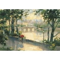 thumbnail image 2 of Simandle, Marilyn 24x18 Black Ornate Wood Framed with Double Matting Museum Art Print Titled - Paris Evening, 2 of 4
