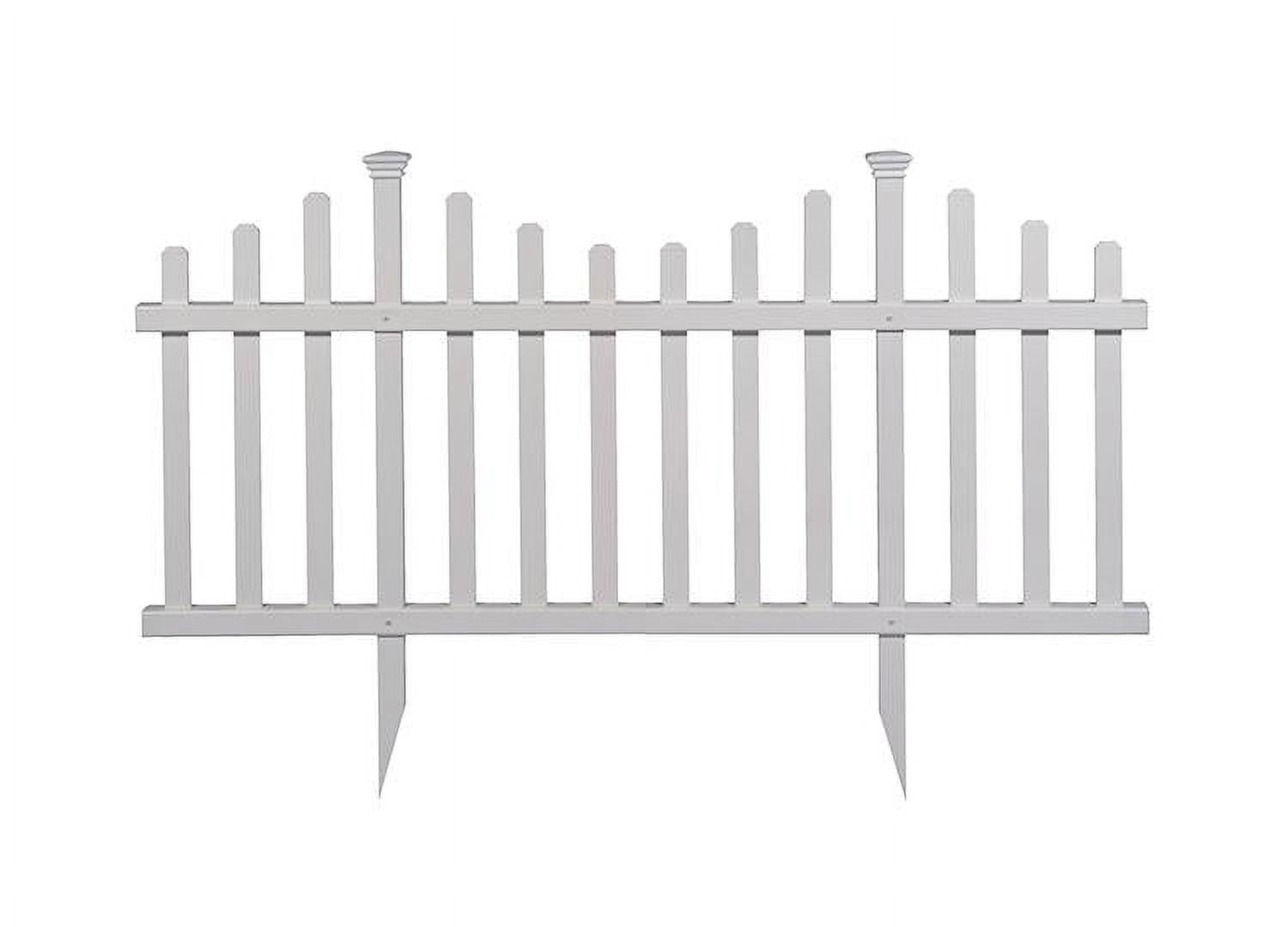 Zippity Outdoor Products Madison No-Dig Vinyl Fence Kit (30in x 56in) (2 Pack) - image 3 of 8