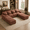 Brown, variant on Rophefx 116.5" Oversized Modular Cloud Sectional Couch, Large Chenille U Shaped Sectional Sofa Couches with 2 Ottoman, Deep Seat For Living Room, Black