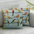 thumbnail image 2 of Jiayy  2Pack Vintage Wood Birds Throw Pillow Covers Colorful Line of Birds Cardinal Bird Robin Birds Pillowcase Home Decor Cushion Cover for Sofa Couch Bedroom, 2 of 6