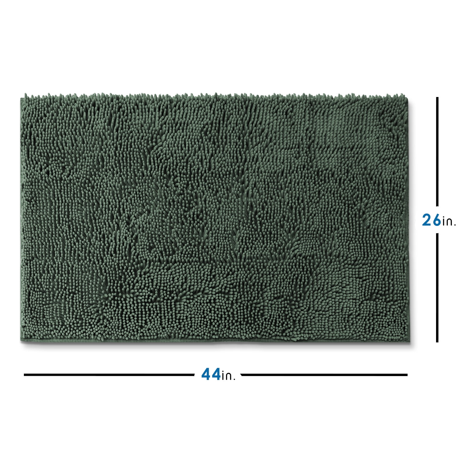 Nestl Bathroom Rugs, Machine Washable Bath Mats For bathroom Floor Rugs, Nonslip Backing Rubber Bath Rug, Hunter