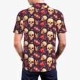 thumbnail image 3 of Balery cool rock Skull record Printed Men’s Short Sleeve Polo Shirt, Midweight Men's Shirt,Golf Polo shirts -3X-Large, 3 of 8