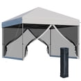 thumbnail image 1 of Outsunny Pop-Up Canopy Tent Outdoor Party Tent, Silver, 1 of 10