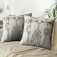 thumbnail image 3 of LALILO Throw Pillow Covers Arrow With Sun And Moon Sacred Geometry Cushion Cover 18" x 18", 2 Pack, 3 of 6