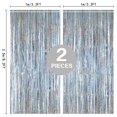 thumbnail image 3 of Cortinas con flecos PIGETALE, lámina metálica plateada, 2 unidades, 1 m x 2,5 m, 3 of 7