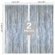 thumbnail image 3 of Cortinas con flecos PIGETALE, lámina metálica plateada, 2 unidades, 1 m x 2,5 m, 3 of 7