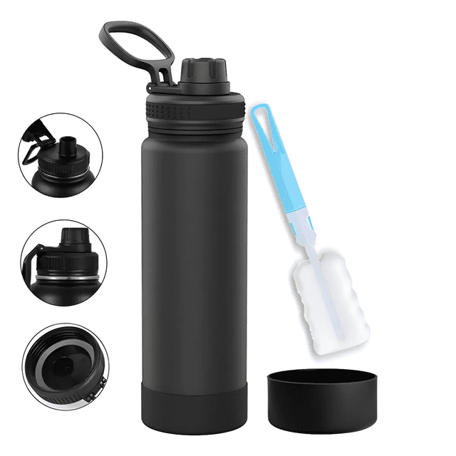 25oz Vaso Térmico Acero Inoxidable Cepillo Y Funda Silicona Xtellar negro