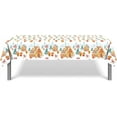 thumbnail image 7 of 3 Pack Christmas Tablecloths Gingerbread Man House Tablecloths Rectangle Plastic Table Cover for Christmas Winter Holiday Parties Decorations Supplies 51x86 inch, 7 of 7