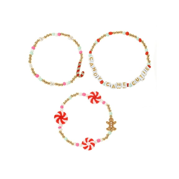 Holiday Time Stretch Bracelets, 3 Pieces
