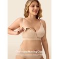 thumbnail image 3 of - Sujetadores de lactancia para lactancia merna, sin costuras, cuello en V, sin costuras, brasier de mernidad para embarazo, posparto, brasier para dormir, 3 of 5