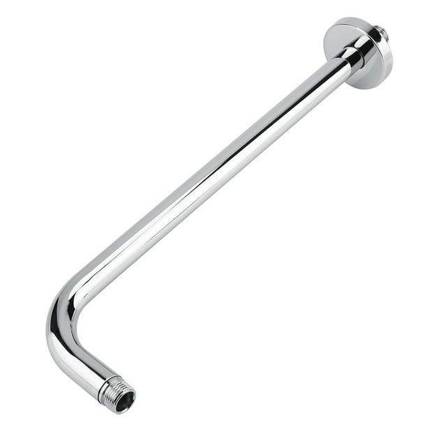 16-Inch Extra Long Stainless Steel Shower Arm – Wall Mount Rain Shower Head Replacement With Chrome Flange, G1/2 Thread