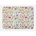 thumbnail image 1 of Flower Bath Mat, Shabby Chic Botany Florets in Soft Tones Feminine Flourishing Wreath Watercolor Design, Non-Slip Plush Mat Bathroom Kitchen Laundry Room Decor, 29.5 X 17.5 Inches, Multi, Ambesonne, 1 of 2