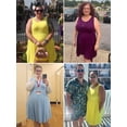 thumbnail image 4 of SHOWMALL Robe d'Été Grande Taille pour Femmes Lake Blue 1X Décontractée Sans Manches Col Rond Fluide Plissée Soleil Plage Boho Élégante Babydoll avec Poches, 4 of 7