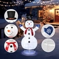 thumbnail image 4 of Zimtown 6ft LED Lighted Pop-Up Snowman Christmas Snowman w/ 200 LED Lights, Hat, Scarf, 4 of 8
