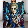 thumbnail image 5 of Jujutsu Blanket Kaisen Gojo Flannel Throw Blankets Soft Pile Cozy Plush Throw Blanket for All Seasons, 3D Printed Warm Blanket for Sofa Beds Home Decor, 5 of 10