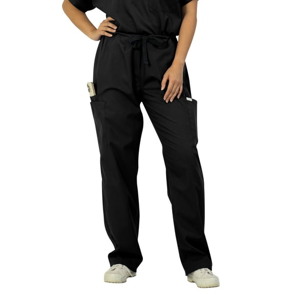 Panda Uniform by HeedFit Unisex Drawstring Scrub Pants – Black, XXS
