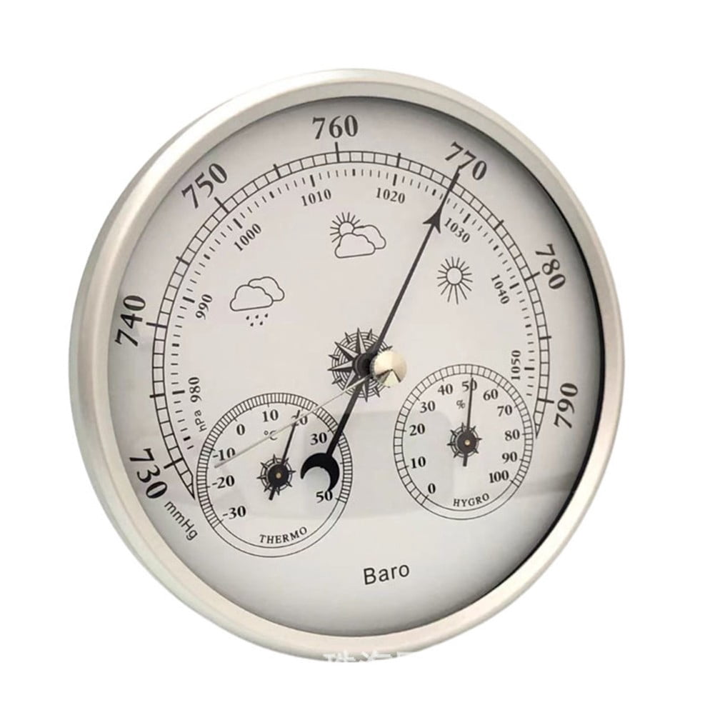 Goodhd 130Mm 3-In- Weather Station Thermometer, Hygrometer And Barometer