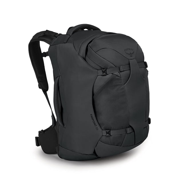 Mochila Osprey Farpoint 55L para hombre Tunnel Vision de viaje, color gris