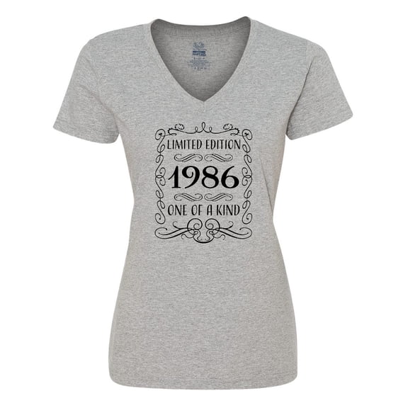 Inktastic Limited Edition 1986 One of a Kind Women's V-Neck T-Shirt