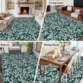 thumbnail image 5 of Large Area Rugs for Living Room Bedroom, Dark Green Spring Floral 6'x9' Rug Washable Carpet Runner Indoor Outdoor, Farmhouse Flowers Elegant Pastoral Non Slip Floor Mats Rug for Kitchen, Playroom, 5 of 8
