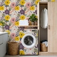 thumbnail image 4 of Peel and Stick Wallpaper Abstract Floral Yellow Pink Flowers Botanical Leaves Wall Mural 17.7in x 9.8ft Self Adhesive Removable Wall Paper Renter Friendly Wallpaper for Nursery Bedroom Cabinets, 4 of 8