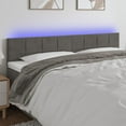 thumbnail image 6 of vidaXL LED Headboard Dark Gray 56.7"x2"x30.7"/34.6" Velvet, 6 of 56