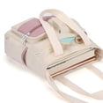 thumbnail image 5 of Modstep Large Canvas Crossbody Bag for Women Multiple Pocket Book Bag Cute College School Laptop Zip Tote Shoulder Purses White, 5 of 8