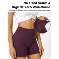 thumbnail image 4 of Nimiah Butt Lifting Scrunch Biker Shorts Women High Waist Yoga Gym Workout Tummy Control Shorts, Purple, 4 of 8