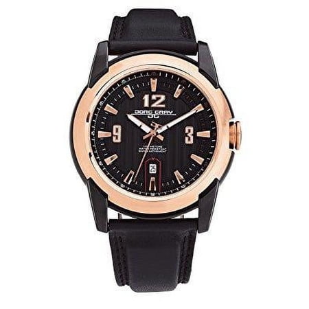 Jorg Gray JG9400-23 Round Watch with Black Calf Leather Strap with Steel Buckle