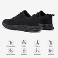 thumbnail image 4 of CZV Women's Breathable Mesh Walking Shoes, Lightweight Casual Sneakers, Comfortable Running Shoes for Gym, Work, Daily Wear and Travel.Black&black&black, 4 of 8