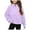 Purple, variant on Girls Half Zipper Sweatshirts Cute Trendy Fall Pullover Crop Tops for Teen Girls Long Sleeve Sweater Clothes Thumb Hole Coffee,Size 7-8 Years