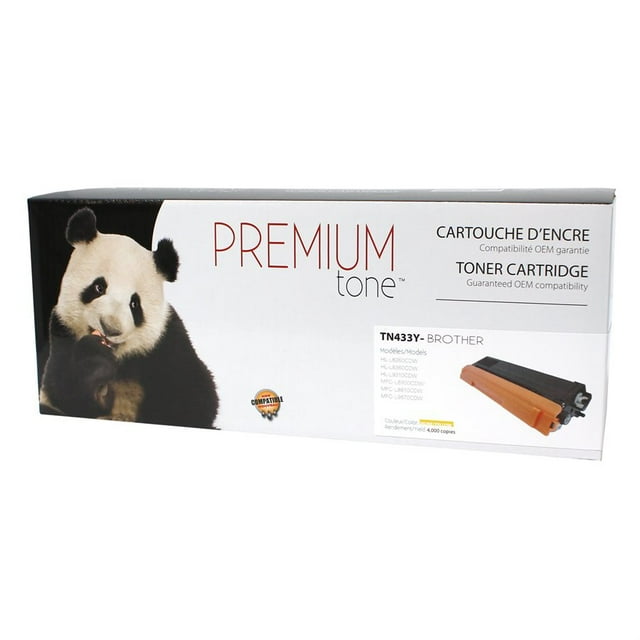 Premium Tone Toner Cartridge - Alternative for Brother TN433Y - Yellow