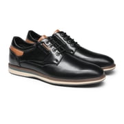 Bruno Marc Mens Casual Round Toe Classic Lace-up Oxford Shoes Wide Fit