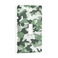 thumbnail image 2 of Yayeee Toggle Light Switch Wall Plate 1-Gang 4.5"x2.7" Home Decorative Outlet Cover, Army Green Camouflage Pattern, 2 of 7