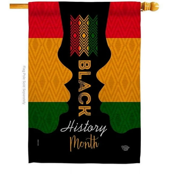 Ornament Collection H192427-BO 28 x 40 in. Civil Rights Movement House Flag with Support Cause Double-Sided Decorative Vertical Flags Decoration Banner Garden Yard Gift