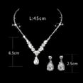 thumbnail image 4 of Sdmnsg-T Silver Bride Necklace Earrings Set Rhinestone Bridal Wedding Jewelry Sets Prom Costume Jewelry Set Crystal Choker Necklace for Women and Brides, 4 of 8