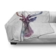 thumbnail image 3 of Deer Soft Flannel Fleece Throw Blanket, Illustration of Male Stag with Soft Pale Colors Antlers Wildlife Nature Print, Cozy Plush for Indoor and Outdoor Use, 60" x 80", Pink Lilac, by Ambesonne, 3 of 6