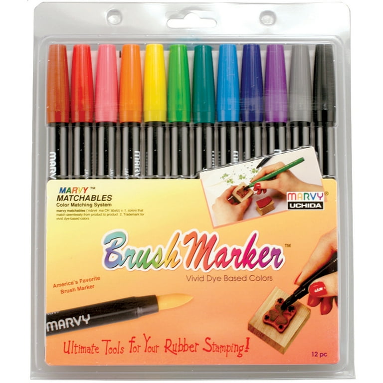 Uchida Brush Markers, 12/Pkg, Pastel - Walmart.com