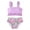 Purple, variant on Girl's Swimsuits 2 Pcs Floral Print Separates Tankini Youth Summer Pool Kids Beachwear
