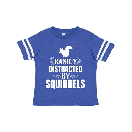 

Inktastic Easily Distracted by Squirrels Gift Toddler Boy or Toddler Girl T-Shirt