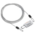 thumbnail image 1 of Uxcell Cerradura de combinación de 4 dígitos con cable de seguridad 1 Set Cerradura de exterior cadena gris 6.5 pies, 1 of 7